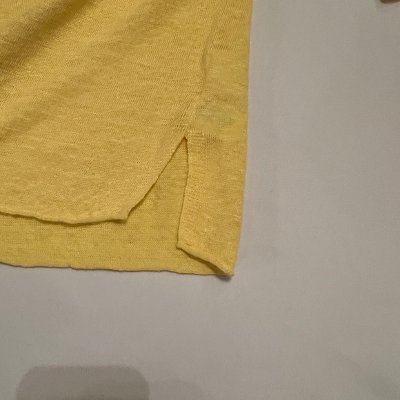 Lilly Pulitzer Taryn Linen Sweater V- Neck Dandelion Yellow Long Sleeve Sz XL - Picture 9 of 12
